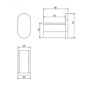 Крючок Milacio Ultra MCU.960.MB черный купить в интернет-магазине сантехники Sanbest