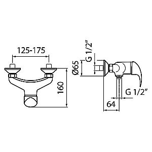 Смеситель для душа Webert Sax SX870102015 купить в интернет-магазине сантехники Sanbest