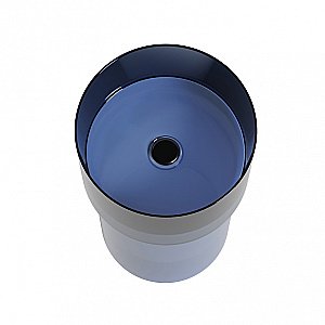 Раковина отдельностоящая прозрачная ABBER Kristall AT2701Saphir синяя купить в интернет-магазине Sanbest