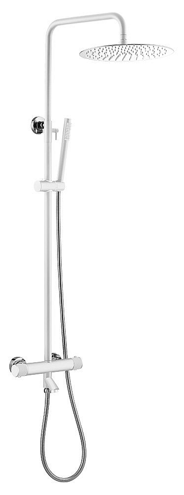 Душевая система Boheme Uno 468-T-WCR белая/хром купить в интернет-магазине сантехники Sanbest