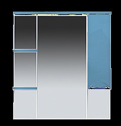 Зеркальный шкаф Misty Кристи 90 голубой правое купить в интернет-магазине сантехники Sanbest