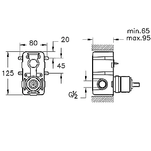 Душевая система VitrA Solid S A49287EXP хром купить в интернет-магазине сантехники Sanbest