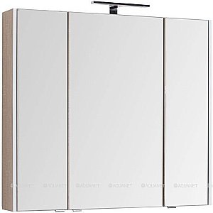 Зеркальный шкаф Aquanet Августа 100 дуб сонома купить в интернет-магазине сантехники Sanbest