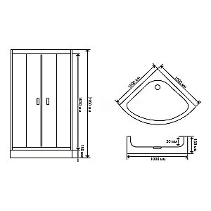 Душевая кабина CeruttiSpa VIVA101B 100x100 купить в интернет-магазине Sanbest