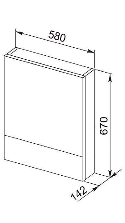 Зеркальный шкаф Aquanet Верона 58 белый купить в интернет-магазине сантехники Sanbest