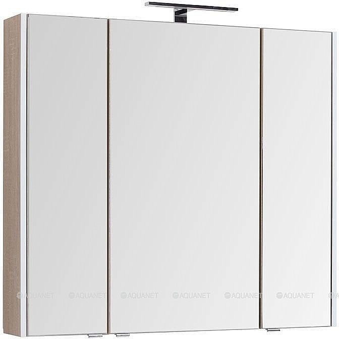 Зеркальный шкаф Aquanet Августа 100 дуб сонома купить в интернет-магазине сантехники Sanbest
