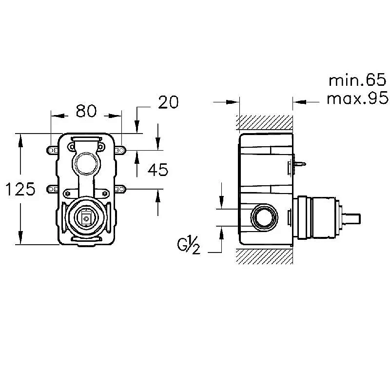 Душевая система VitrA Solid S A49287EXP хром купить в интернет-магазине сантехники Sanbest
