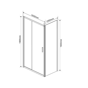 Душевой уголок Vincea Garda VSR-1G1015CH 100x150 хром купить в интернет-магазине Sanbest