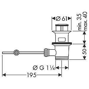 Донный клапан Hansgrohe 94139000 купить в интернет-магазине сантехники Sanbest