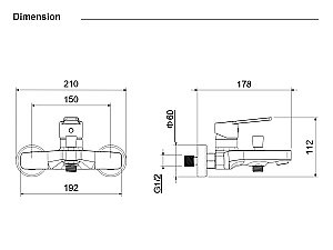 Смеситель для ванны Aquatek Лугано AQ1740CR хром купить в интернет-магазине сантехники Sanbest