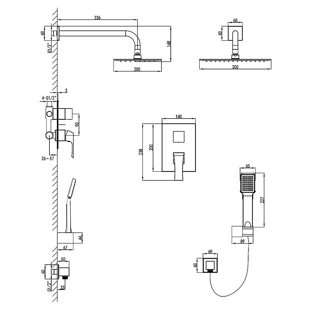 Душевая система Lemark Unit LM4529C купить в интернет-магазине сантехники Sanbest