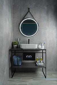 Раковина накладная Gid Geometrico 50 Mnc190 54426серый мрамор купить в интернет-магазине Sanbest