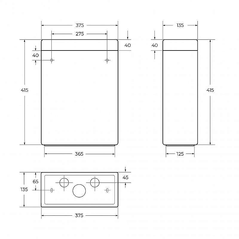 Унитаз Cezares Stylus безободковый, с бачком купить в интернет-магазине Sanbest