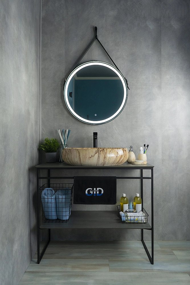 Раковина накладная Gid 60 Mnc161 54403 бежевый мрамор купить в интернет-магазине Sanbest