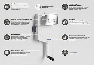 Бачок скрытого монтажа WasserKraft Aller 10TLT.031.ME.CH01 купить в интернет-магазине сантехники Sanbest