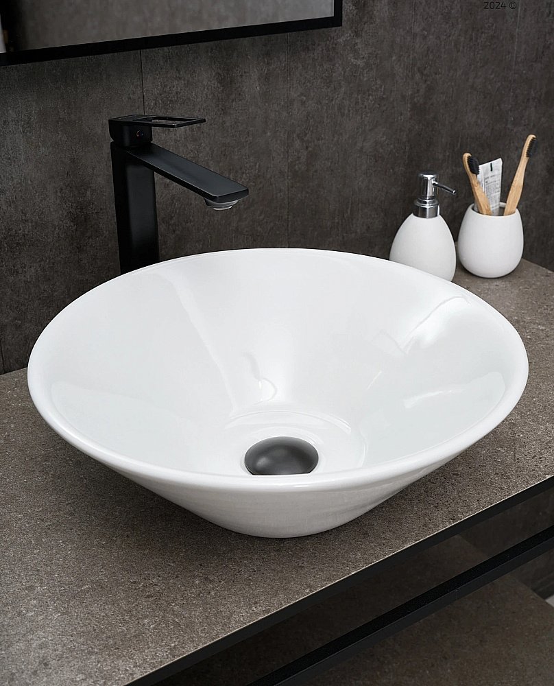 Раковина накладная Gid Esfera 42 N9102 51210 белая купить в интернет-магазине Sanbest