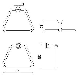 Полотенцедержатель Lemark Standard LM2135C купить в интернет-магазине сантехники Sanbest