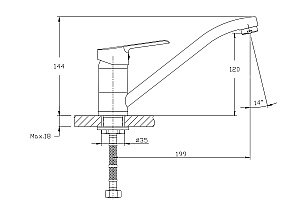 Смеситель для кухни Rush Victoria VI7135-27 купить в интернет-магазине сантехники Sanbest
