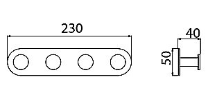 Планка с четырмя крючками Timo SAONA 13015/17 золото матовое купить в интернет-магазине сантехники Sanbest