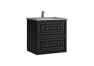 Тумба с раковиной Creavit Kayra 60 KY0060.42.MAN + SU060-00CB00E-0000 антрацит для ванной в интернет-магазине Sanbest