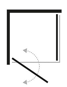 Душевой уголок NEW TRENDY SUPERIA BLACK 90x90 стекло прозрачное полоска/профиль черный купить в интернет-магазине Sanbest