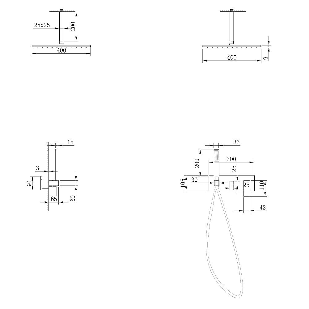 Душевая система ABBER Daheim AF8221 хром купить в интернет-магазине сантехники Sanbest