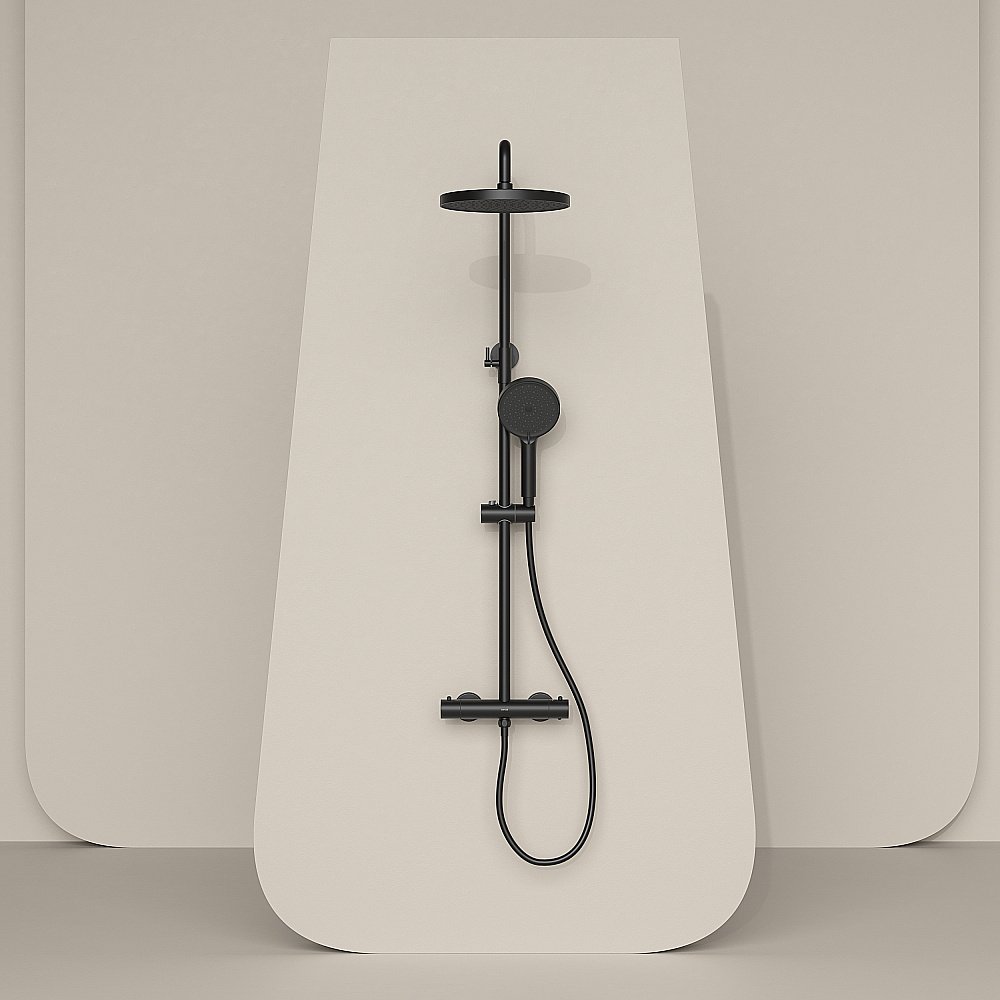 Душевая система Sancos Teo SC11001MB черный матовый купить в интернет-магазине сантехники Sanbest