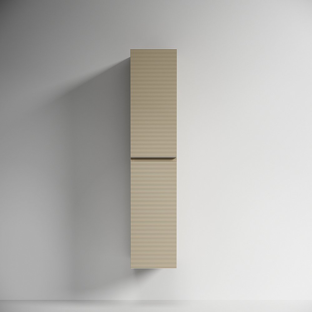 Шкаф-пенал подвесной Sancos Folk PFL35CP капучино для ванной в интернет-магазине сантехники Sanbest