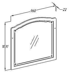 Зеркало Опадирис Лоренцо 100 белый матовый в ванную от интернет-магазине сантехники Sanbest