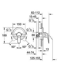 Смеситель для душа Grohe Euroeco 32742 000 купить в интернет-магазине сантехники Sanbest