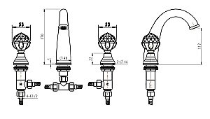 Смеситель для раковины Boheme Imperiale Presente 337 купить в интернет-магазине сантехники Sanbest