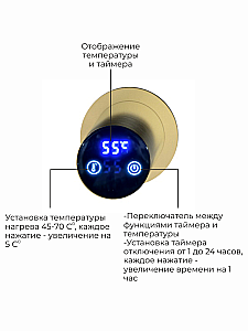 Полотенцесушитель электрический TERMINUS Аккорд П5 500х800 4670078568137 брашированное золото купить в интернет-магазине сантехники Sanbest