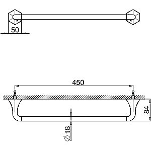Полотенцедержатель Cisal Cherie CE09010121 купить в интернет-магазине сантехники Sanbest
