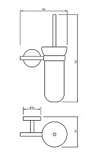 Ершик для туалета Migliore Fortis 31770 белая керамика/черный купить в интернет-магазине сантехники Sanbest