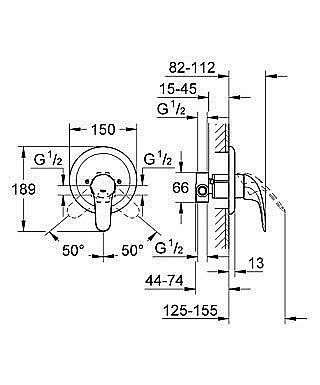 Смеситель для душа Grohe Euroeco 32742 000 купить в интернет-магазине сантехники Sanbest
