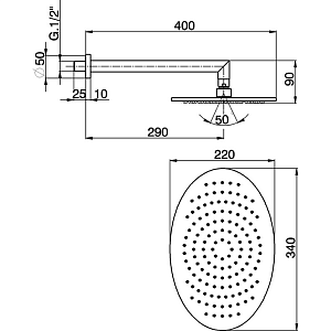 Верхний душ Cisal Shower DS01349021 купить в интернет-магазине сантехники Sanbest