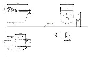 Унитаз подвесной TOTO RP/WASHLET TOILET CW542EY безободковый, слив торнадо купить в интернет-магазине Sanbest