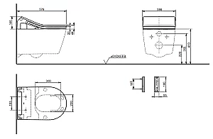 Унитаз подвесной TOTO RP/WASHLET TOILET CW542EY безободковый, слив торнадо купить в интернет-магазине Sanbest