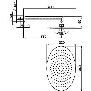 Верхний душ Cisal Shower DS01349021 купить в интернет-магазине сантехники Sanbest
