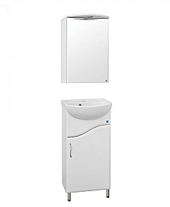 Тумба с раковиной Style Line Эко Волна №2 40 белая для ванной в интернет-магазине Sanbest