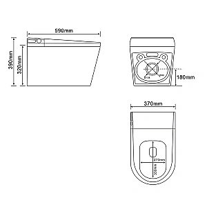 Унитаз подвесной Abber Bequem AC1119S-AC0101P белый, с крышкой микролифт, с инсталляцией купить в интернет-магазине Sanbest