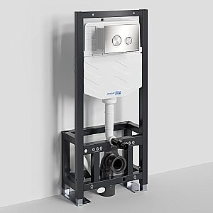 Инсталляция для унитаза WasserKraft Dill 61TLT.010.ME.BN01 с кнопкой никель купить в интернет-магазине сантехники Sanbest