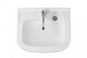 Раковина на стиральную машину Кувшинка Юни 50 белая купить в интернет-магазине Sanbest
