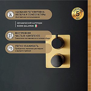 Смеситель для душа PAINI Domus 18PJ691PZ золото матовое купить в интернет-магазине сантехники Sanbest