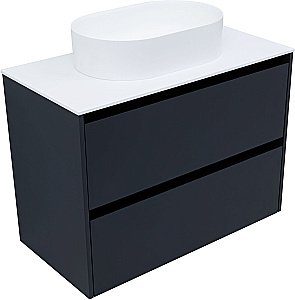 Тумба с раковиной Allen Brau Activity 90 1.34005.AM антрацит матовый/черный брашированный для ванной в интернет-магазине Sanbest