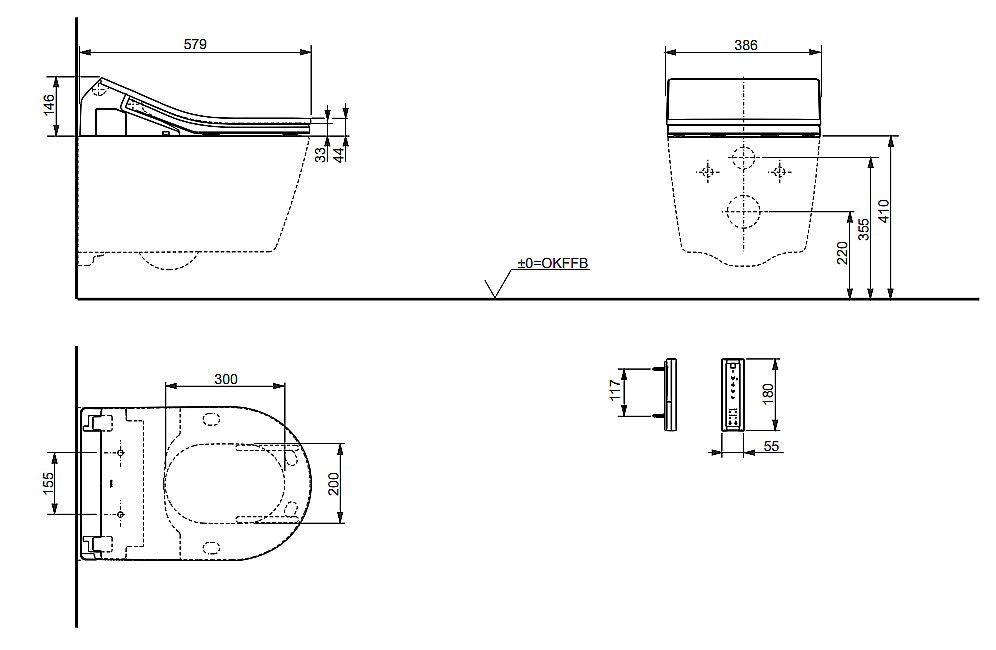 Унитаз подвесной TOTO RP/WASHLET TOILET CW542EY безободковый, слив торнадо купить в интернет-магазине Sanbest