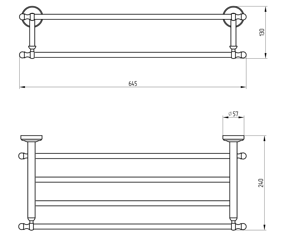 Полка Migliore Mirella ML.MRL-M084.DO золото купить в интернет-магазине сантехники Sanbest