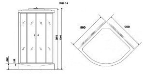 Душевая кабина Niagara Classic NG-3517-14 90x90 купить в интернет-магазине Sanbest