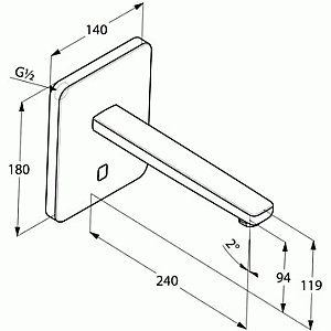 Смеситель для раковины Kludi Zenta 3840205 хром купить в интернет-магазине сантехники Sanbest