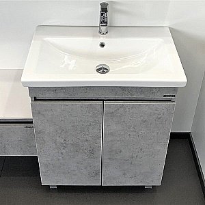 Тумба с раковиной Comforty Осло 00-00006117 70 бетон светлый для ванной в интернет-магазине Sanbest
